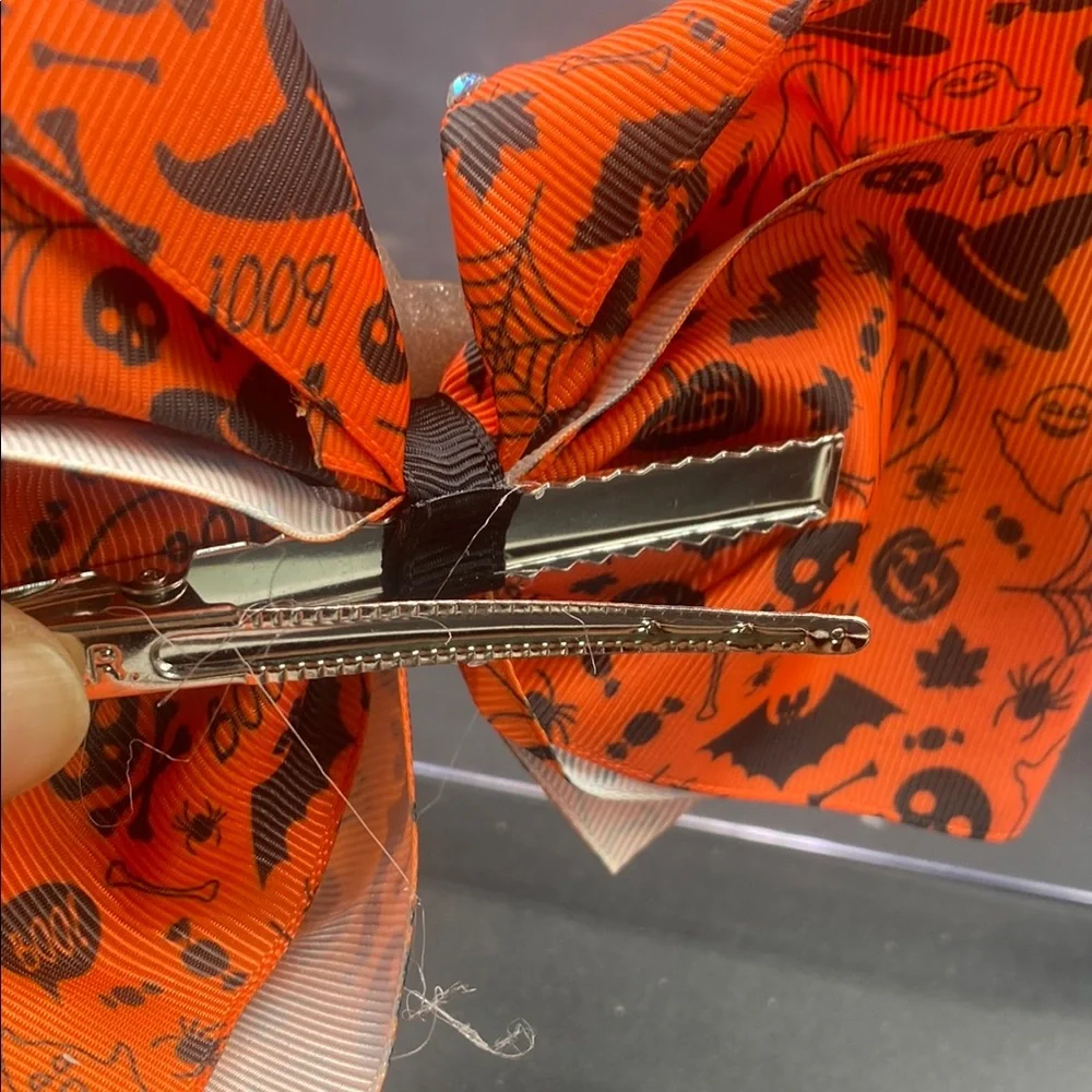 JoJo Siwa Festive Orange Hair Bow with Pumpkin Charm